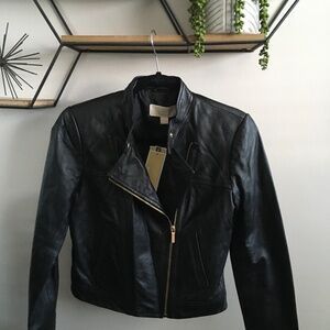 Micheal Kors leather jacket NWT